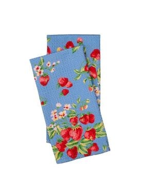 Modern Prairie Strawberry Magic Tea Towels, Set Of 2 - White