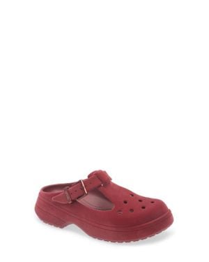 Crocs™ Classic Mary Jane Velvet Clog - Red