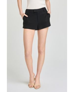 Wayf Paloma Linen Blend Shorts - Black