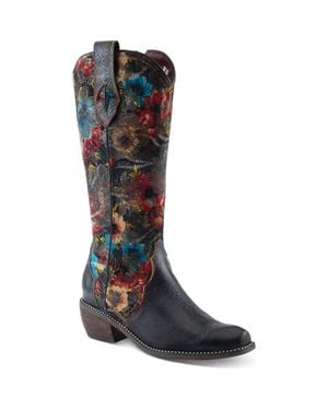 Spring Step Rodeoqueen Knee High Western Boot - Blue