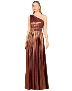 LARA New York One Shoulder Metallic Dress - Purple