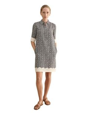 Hobbs Marciella 3/Sleeve Printed Mini Dress - Gray