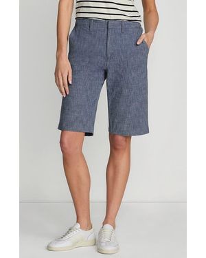 Lands' End Elastic Back Classic 12 Chino Shorts - Blue