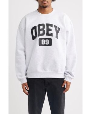Obey Academy Graphic Sweatshirt - White