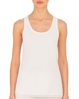 Natori Bliss Stretch Cotton Tank - White
