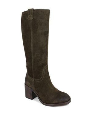 Zigi Casper Knee High Block Heel Boot - Brown