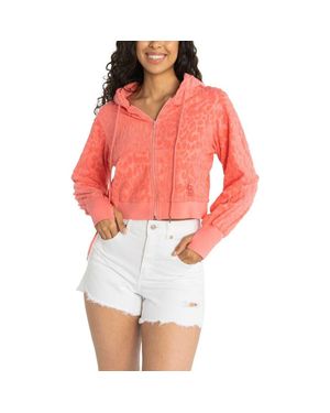 Lusso St. Louis Cardinals Tabitha Cheetah Terry Full-Zip Sweatshirt - Red
