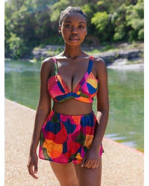 Kitty and Vibe Cover Up Shorts - Green