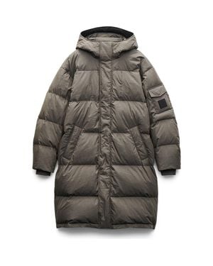 Rag & Bone Victor Down & Feather Fill Cotton Blend Coat - Gray