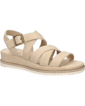 Easy Street Madeline Slingback Platform Wedge Sandal - Natural