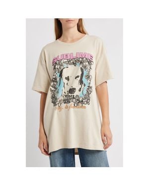 Merch Traffic Sublime Lou Dog Cotton Graphic T-Shirt - Natural