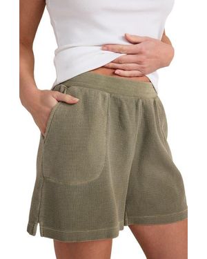 Haven Well Within Organic Cotton Waffle Shorts - Green