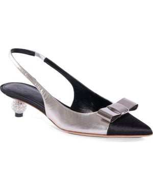 Giambattista Valli Pointed Toe Slingback Pump - Blue