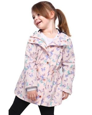Rokka&Rolla Kids' Lightweight Rain Jacket Trench Coat - Pink