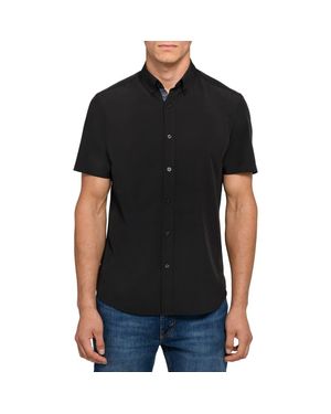 Con.struct Solid Woven Short Sleeve Basic - Black
