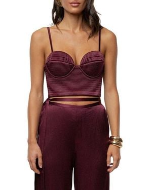 JLUXLABEL Thalia Textured Bustier Top