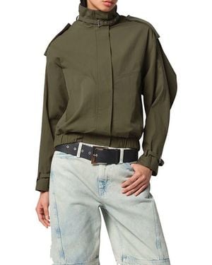 Apparis Thea Balloon Sleeve Rain Jacket - Green