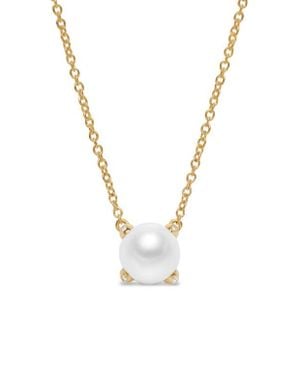 David Yurman Pearl Classics Necklace With Diamonds, 6.5Mm - Metallic