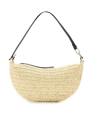 AllSaints Micro Luna Raffia Shoulder Bag - Metallic