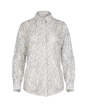 Anne Fontaine Shirt Daniela And Sheer Oversized Shirt - Gray
