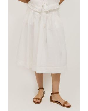 Alex Mill Brittany Ramie Midi Skirt - Natural