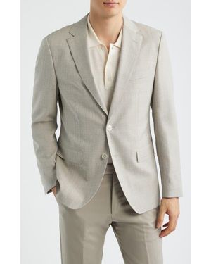BOSS Hutson Slim Fit Tan Mélange Virgin Wool Sport Coat - Multicolor