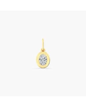 Everlee Oval Domed Lab Diamond Charm - White