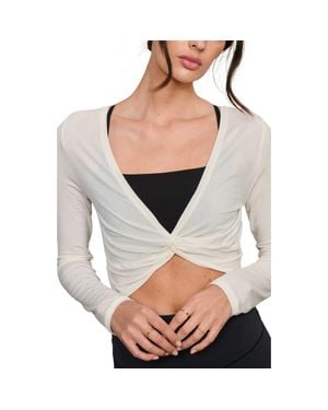 Rhone Featherweight Rib Twist Top - Gray