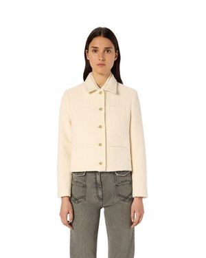 Gerard Darel Norine Short Tweed Jacket - Natural