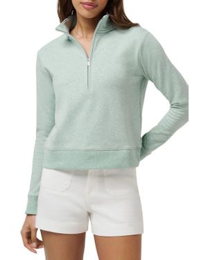 Travis Mathew Cloud Half Zip Pullover - Green