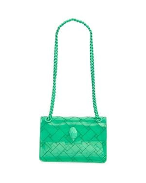 Kurt Geiger Mini Kensington Drench Vinyl Convertible Crossbody Bag - Green