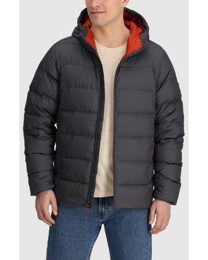 Outdoor Research Coldfront 700 Fill Power Down Insulated Hooded Ripstop Packable Puffer Jacket - Black