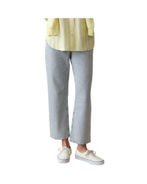 Marine Layer Ella Ankle Straight Leg Drawstring Pants - Blue