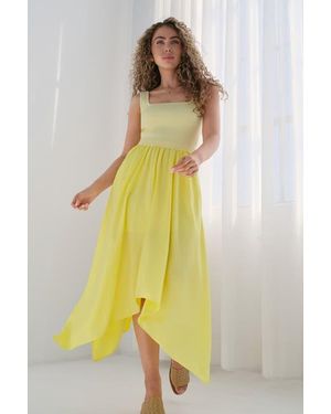 KADA The Mixed Media Dress - Yellow
