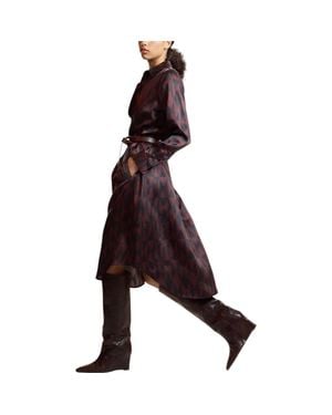 Cynthia Rowley Pintuck Silk Charmeuse Shirt Dress - Brown