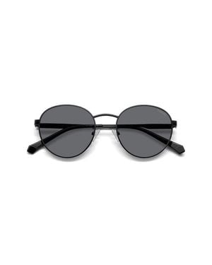 Polaroid 52Mm Polarized Round Sunglasses - Black