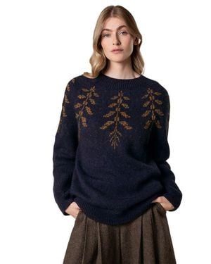 Celtic & Co. Botanical Fair Isle Sweater - Blue