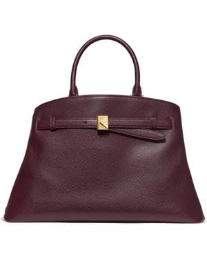 Kate Spade Large Deco Pebble Leather Satchel - Purple