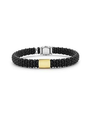 Lagos Anthem Matte Ceramic Caviar Beaded Bracelet - Black