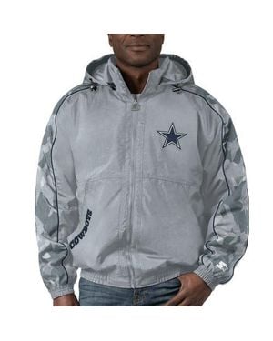Starter Dallas Cowboys Throwback Thursday Night Lights Hoodie Full-Zip Jacket - Gray