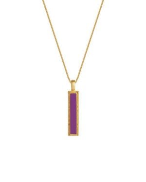 Karma and Luck Harmonious Path Amethyst Peace Charm Necklace - White