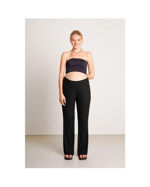 Nom Maternity Super Soft Rib Maternity Pants - Black