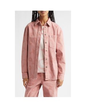 Marimekko Maridenim Vaihe Unikko Denim Shirt Jacket - Pink