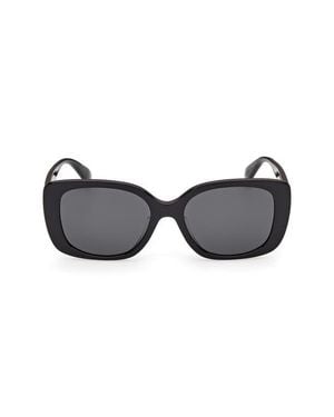 Max Mara 55Mm Rectangular Sunglasses - Black