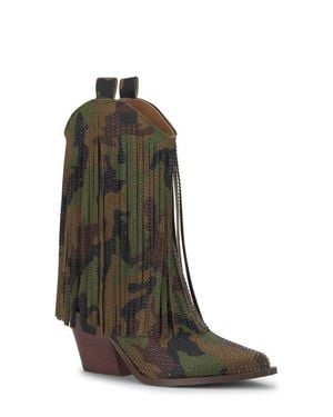 Jessica Simpson Paredisa Fringe Western Boot - Multicolor