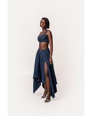 Ofuure Sabina Handkerchief Skirt - Blue