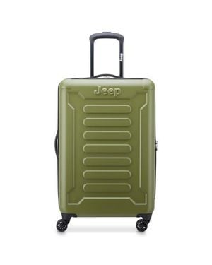 Jeep Jh004C Checked-Medium 24 Inch Hardside Expandable Luggage With Spinner Wheels - Green