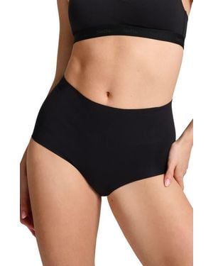 Siella Organic Cotton No-Show High Waist Brief - Black