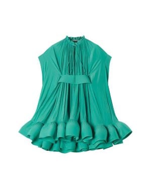 Lanvin Short Charmeuse Dress - Green
