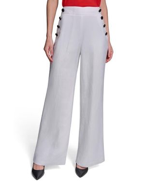 KARL LAGERFELD Linen Blend Sailor Pants - Multicolor